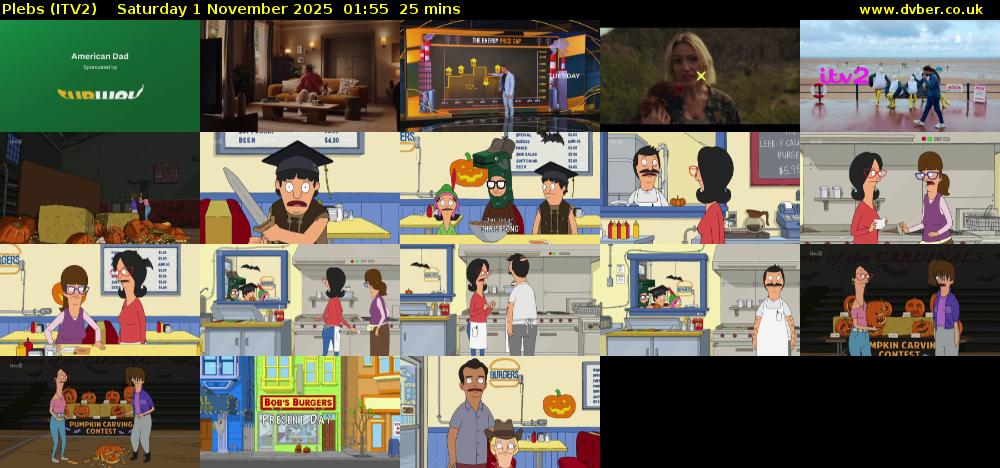 Plebs (ITV2) Saturday 1 November 2025 01:55 - 02:20