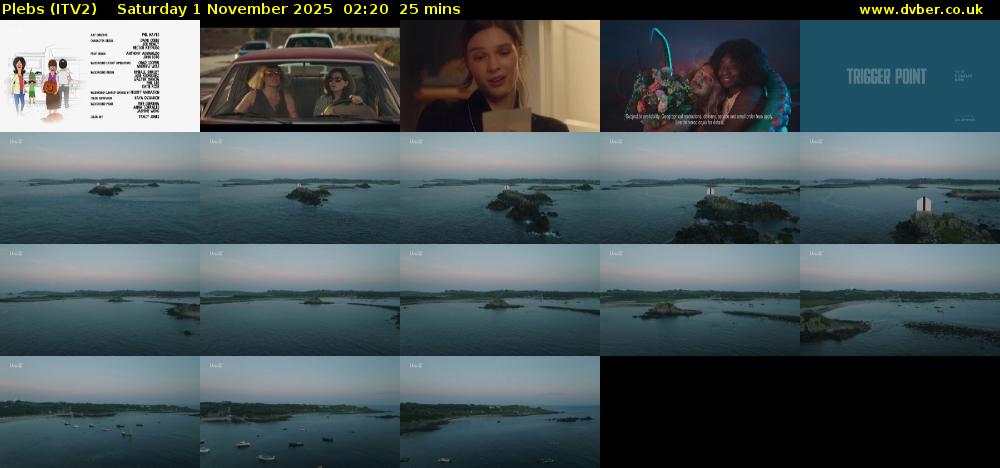 Plebs (ITV2) Saturday 1 November 2025 02:20 - 02:45