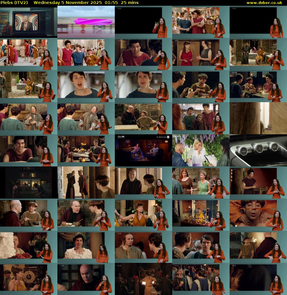 Plebs (ITV2) Wednesday 5 November 2025 01:55 - 02:20
