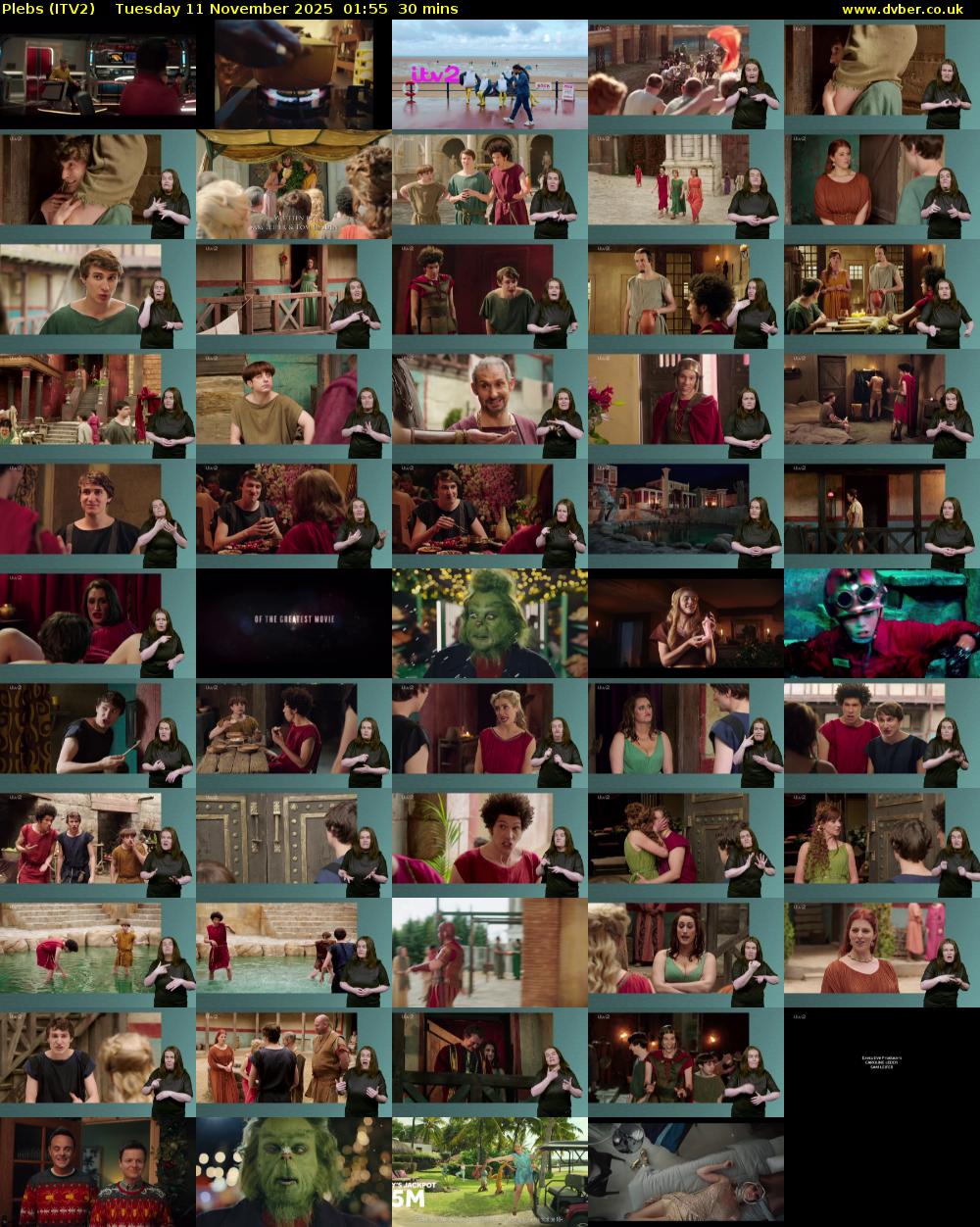 Plebs (ITV2) Tuesday 11 November 2025 01:55 - 02:25