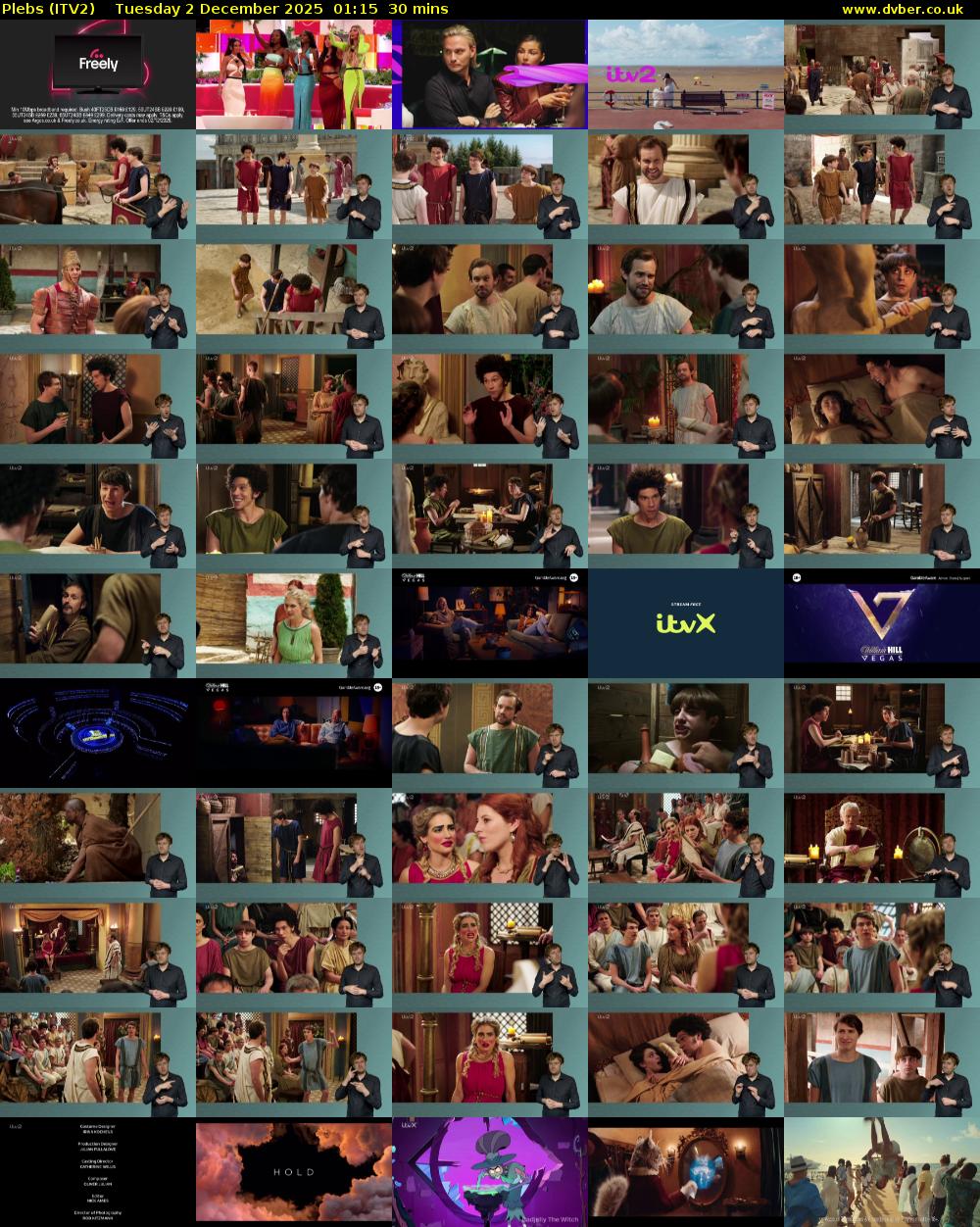 Plebs (ITV2) Tuesday 2 December 2025 01:15 - 01:45