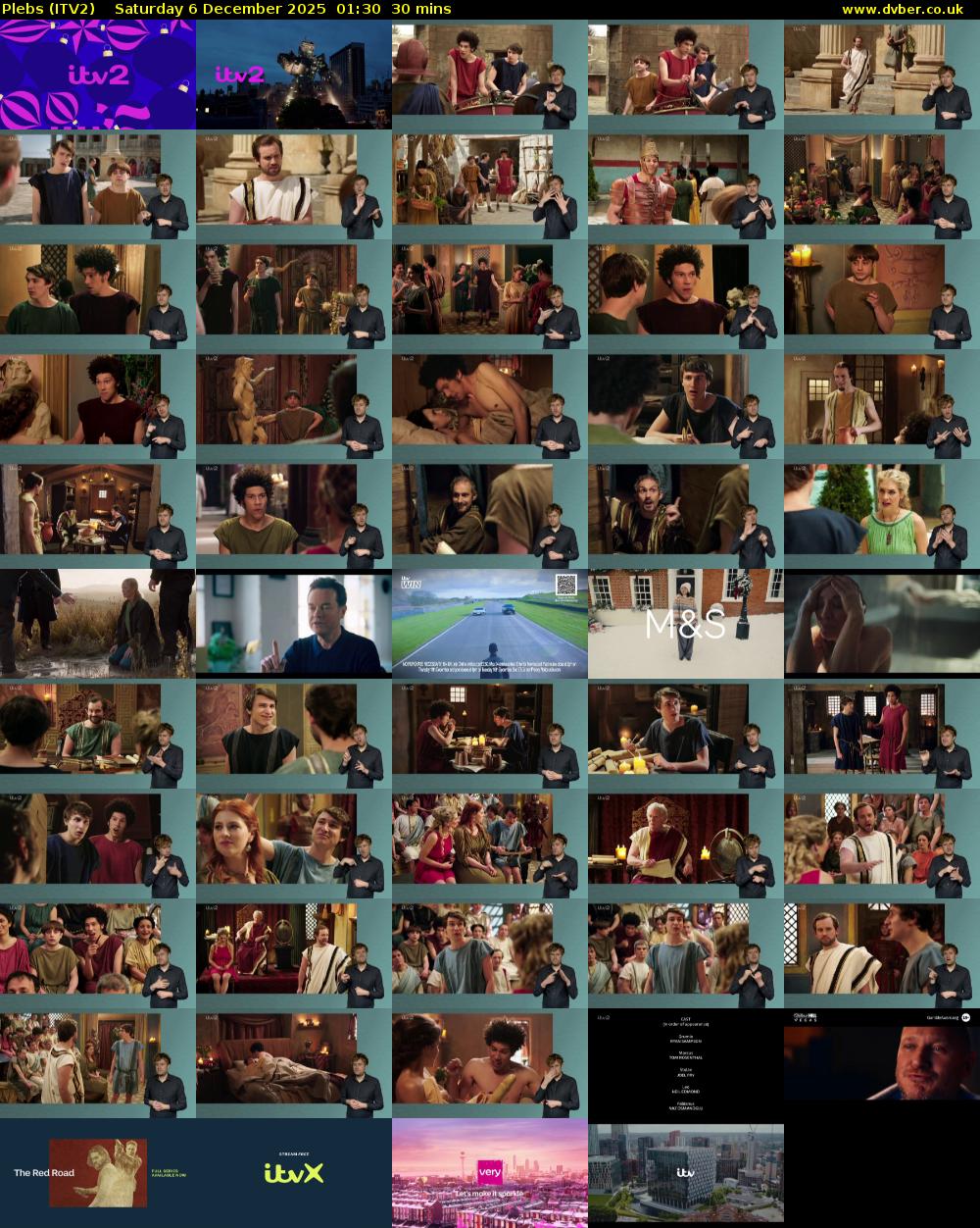 Plebs (ITV2) Saturday 6 December 2025 01:30 - 02:00