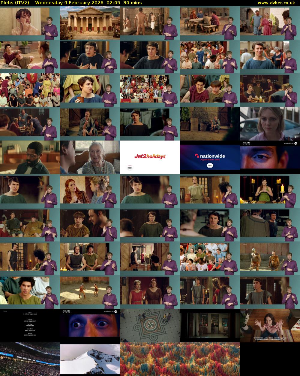 Plebs (ITV2) Wednesday 4 February 2026 02:05 - 02:35