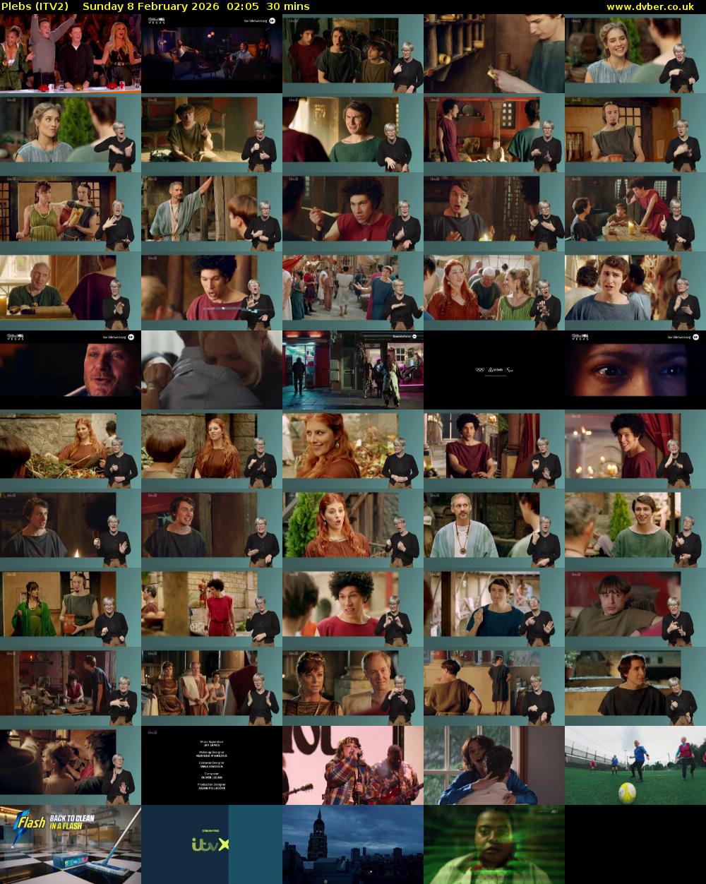 Plebs (ITV2) Sunday 8 February 2026 02:05 - 02:35