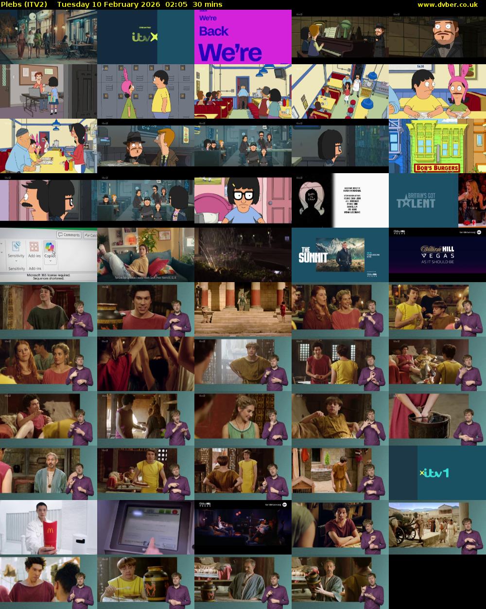 Plebs (ITV2) Tuesday 10 February 2026 02:05 - 02:35