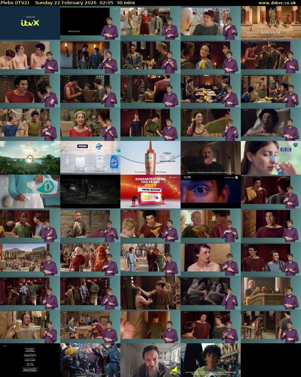 Plebs (ITV2) Sunday 22 February 2026 02:05 - 02:35