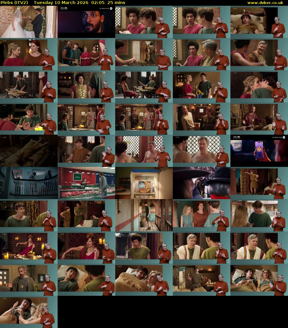 Plebs (ITV2) Tuesday 10 March 2026 02:05 - 02:30