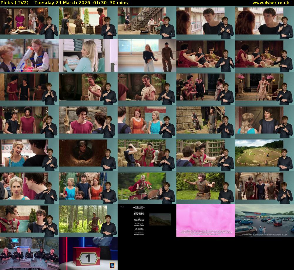 Plebs (ITV2) Tuesday 24 March 2026 01:30 - 02:00