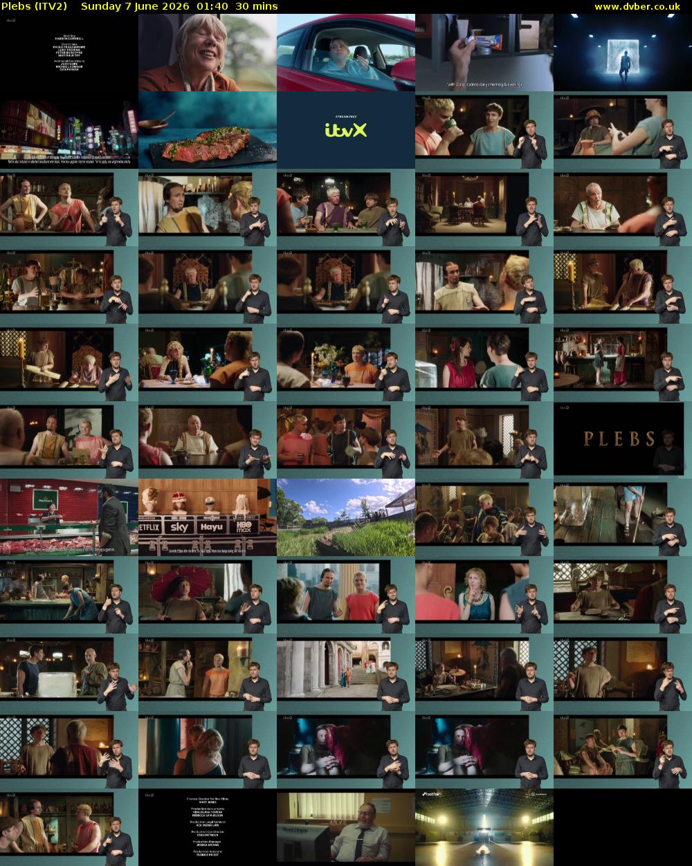 Plebs (ITV2) Sunday 7 June 2026 01:40 - 02:10