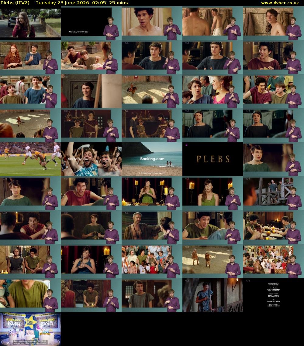 Plebs (ITV2) Tuesday 23 June 2026 02:05 - 02:30