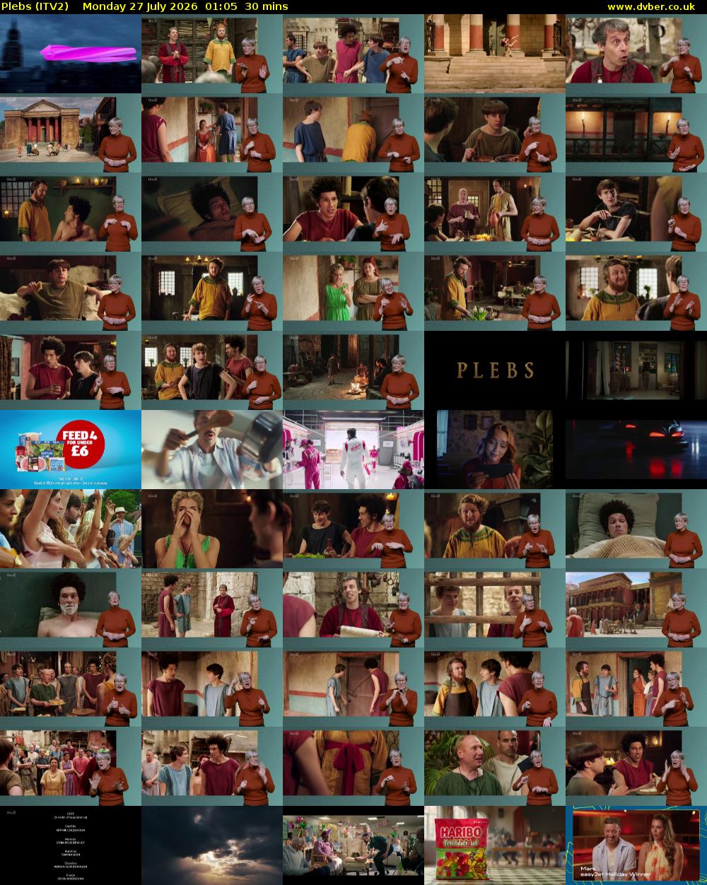 Plebs (ITV2) Monday 27 July 2026 01:05 - 01:35