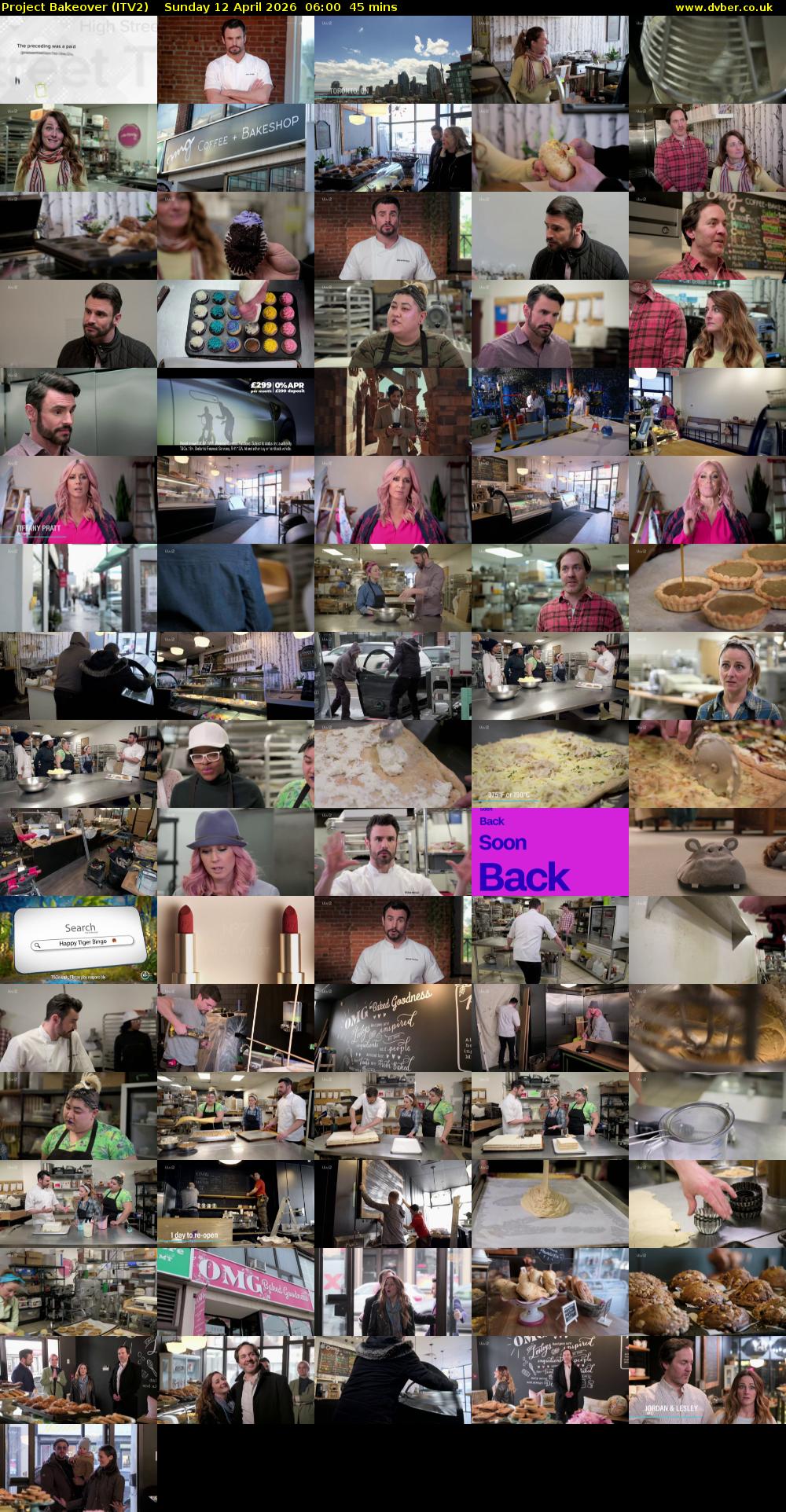 Project Bakeover (ITV2) Sunday 12 April 2026 06:00 - 06:45