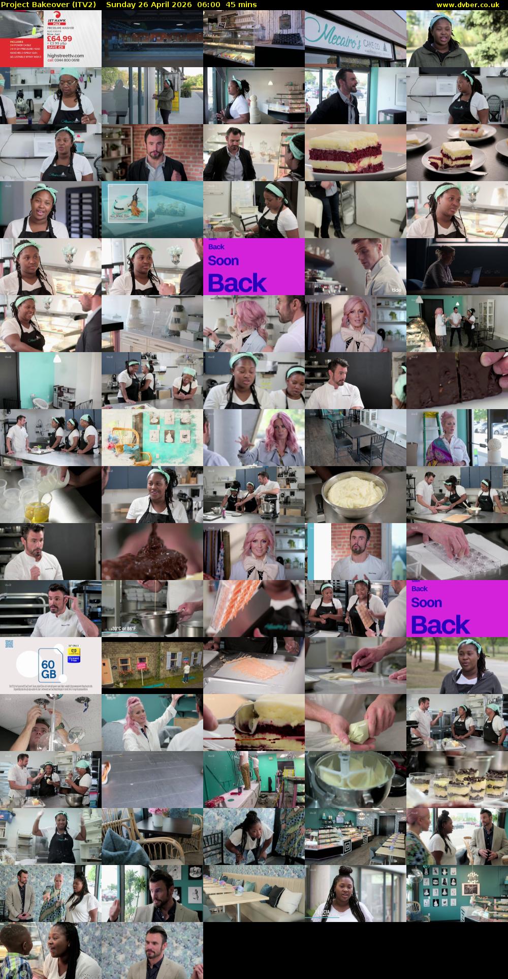 Project Bakeover (ITV2) Sunday 26 April 2026 06:00 - 06:45
