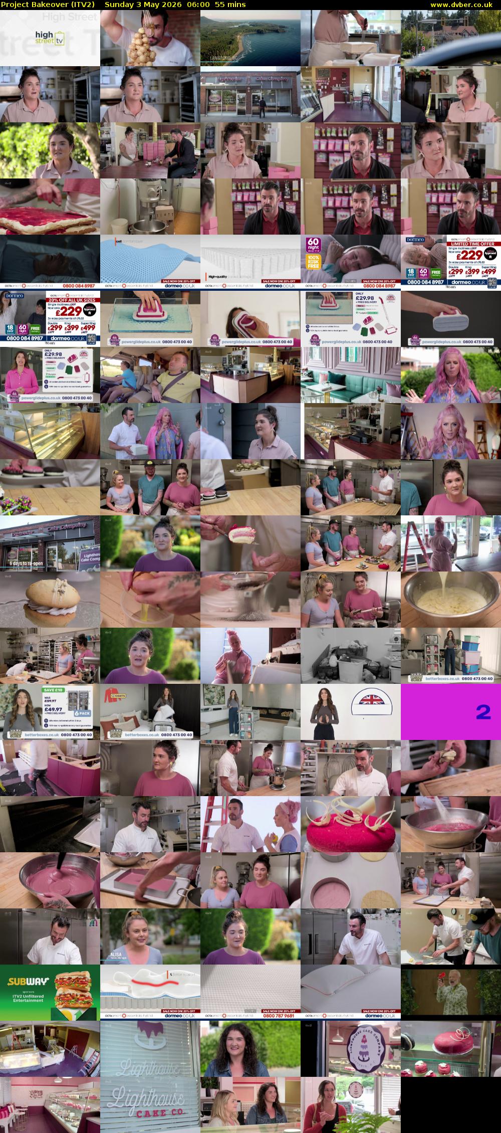 Project Bakeover (ITV2) Sunday 3 May 2026 06:00 - 06:55