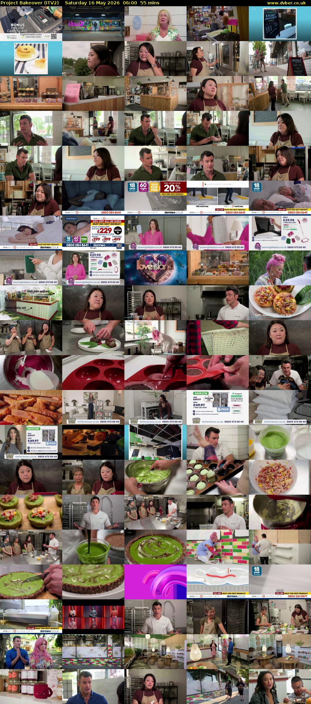 Project Bakeover (ITV2) Saturday 16 May 2026 06:00 - 06:55