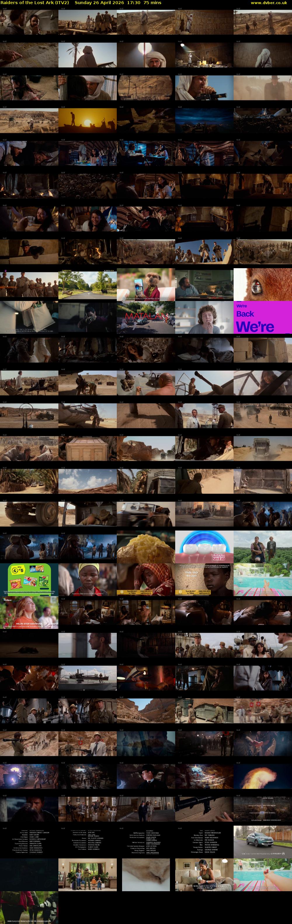 Raiders of the Lost Ark (ITV2) Sunday 26 April 2026 17:30 - 18:45