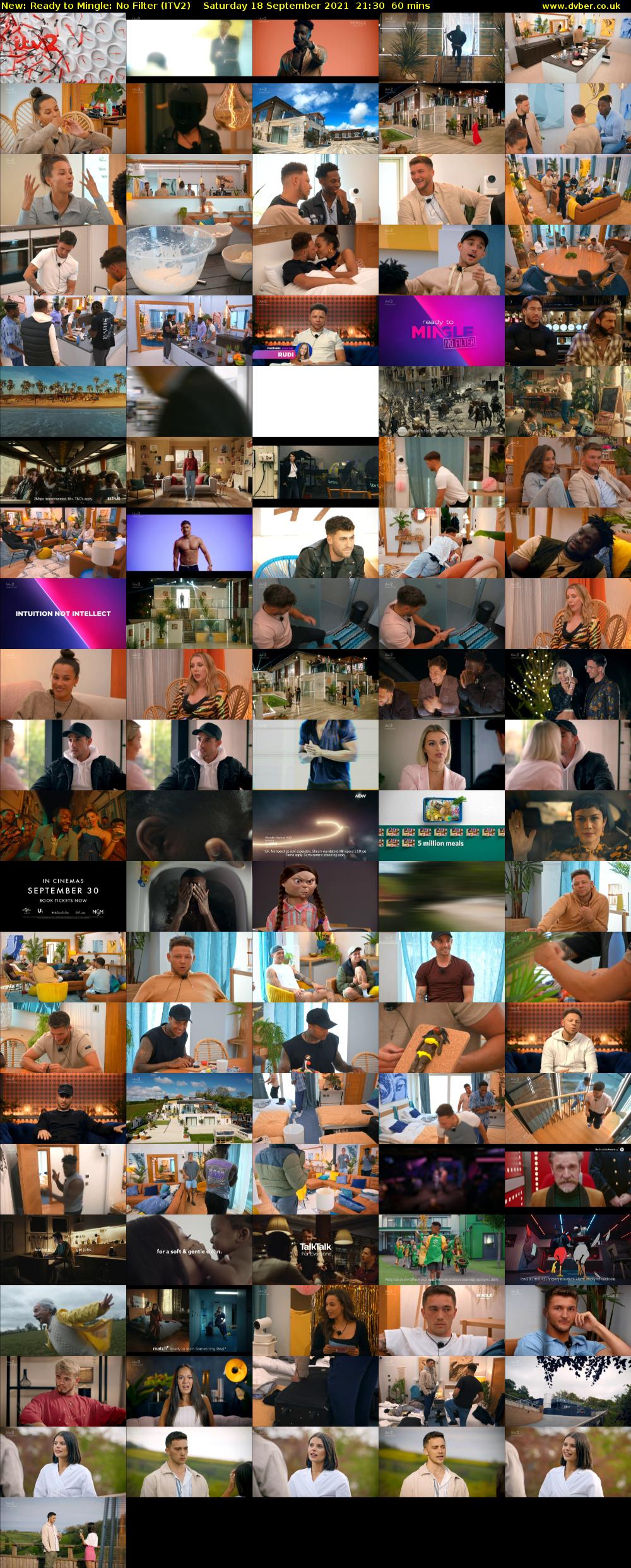 Ready to Mingle: No Filter (ITV2) Saturday 18 September 2021 21:30 - 22:30