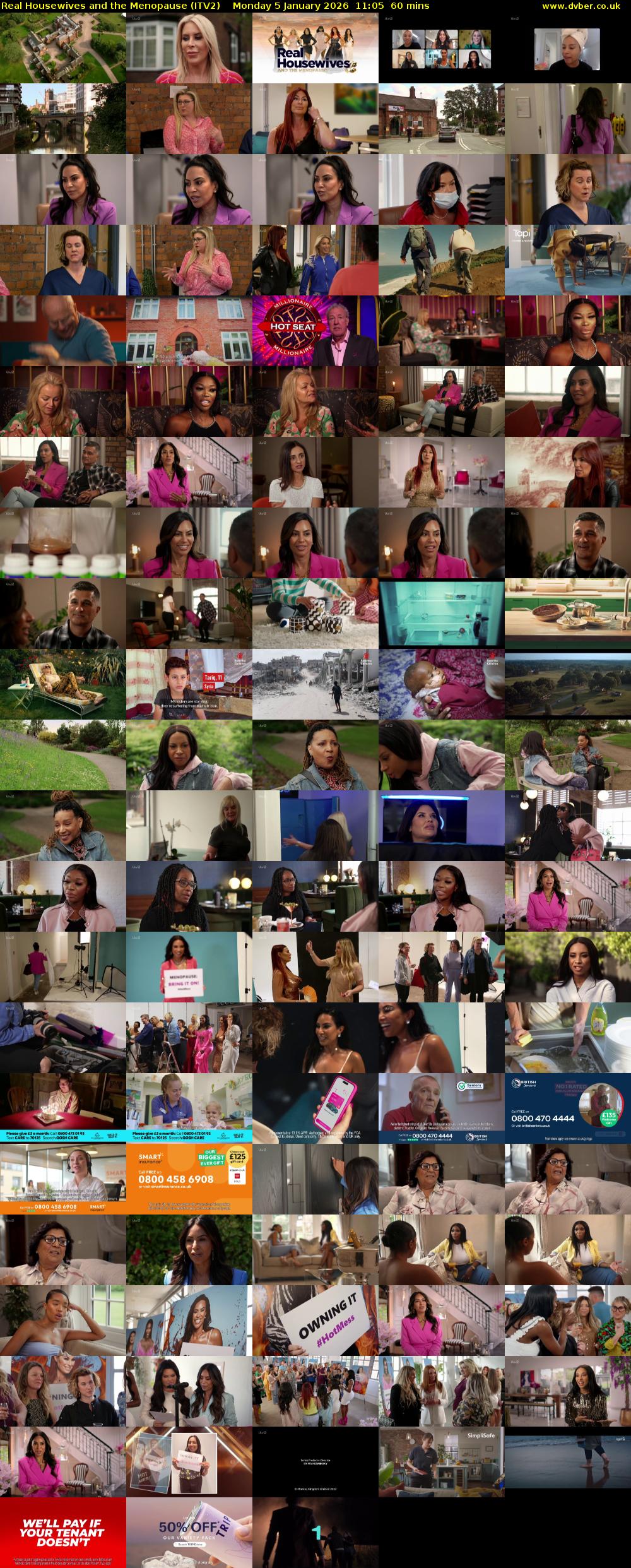 Real Housewives and the Menopause (ITV2) Monday 5 January 2026 11:05 - 12:05