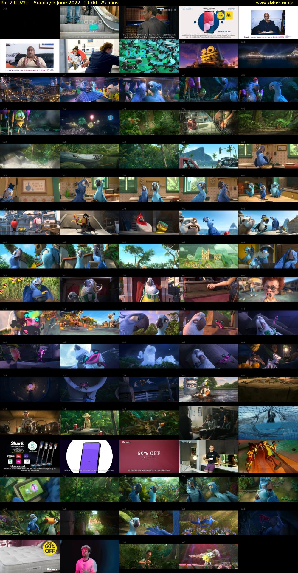 Rio 2 (ITV2) Sunday 5 June 2022 14:00 - 15:15