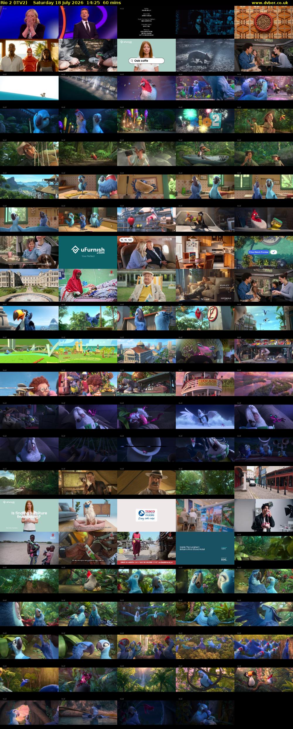 Rio 2 (ITV2) Saturday 18 July 2026 14:25 - 15:25