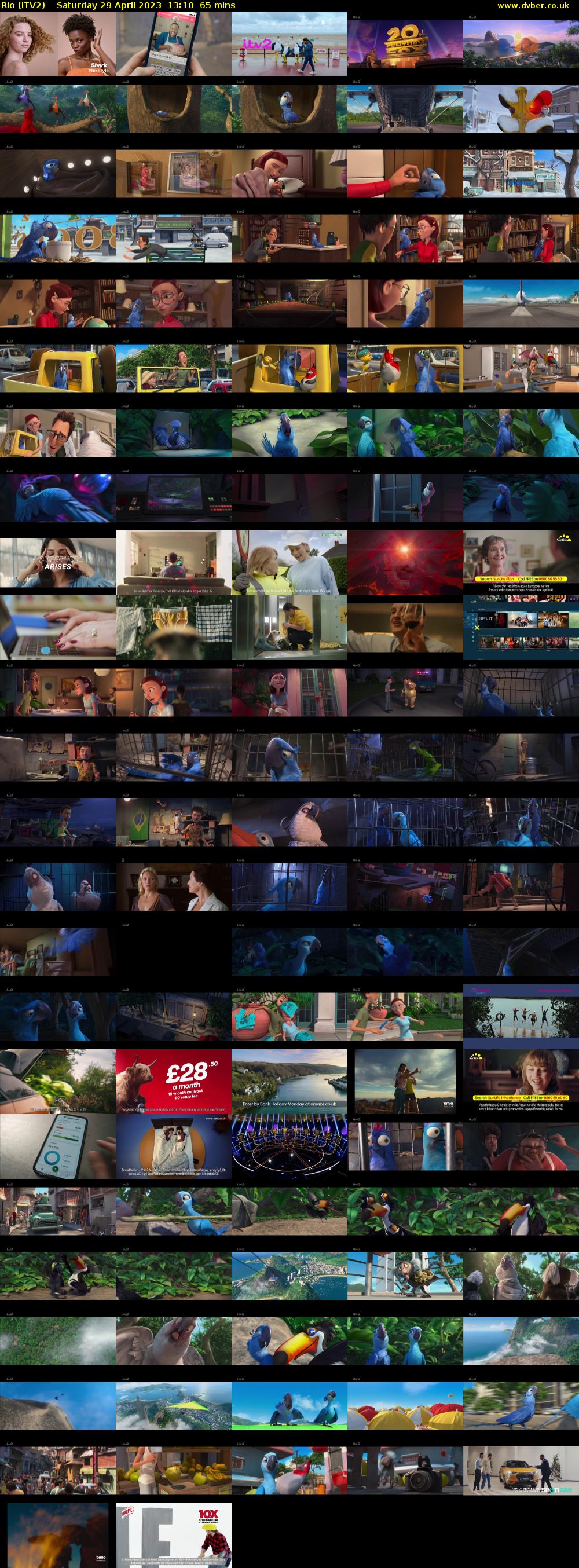 Rio (ITV2) Saturday 29 April 2023 13:10 - 14:15