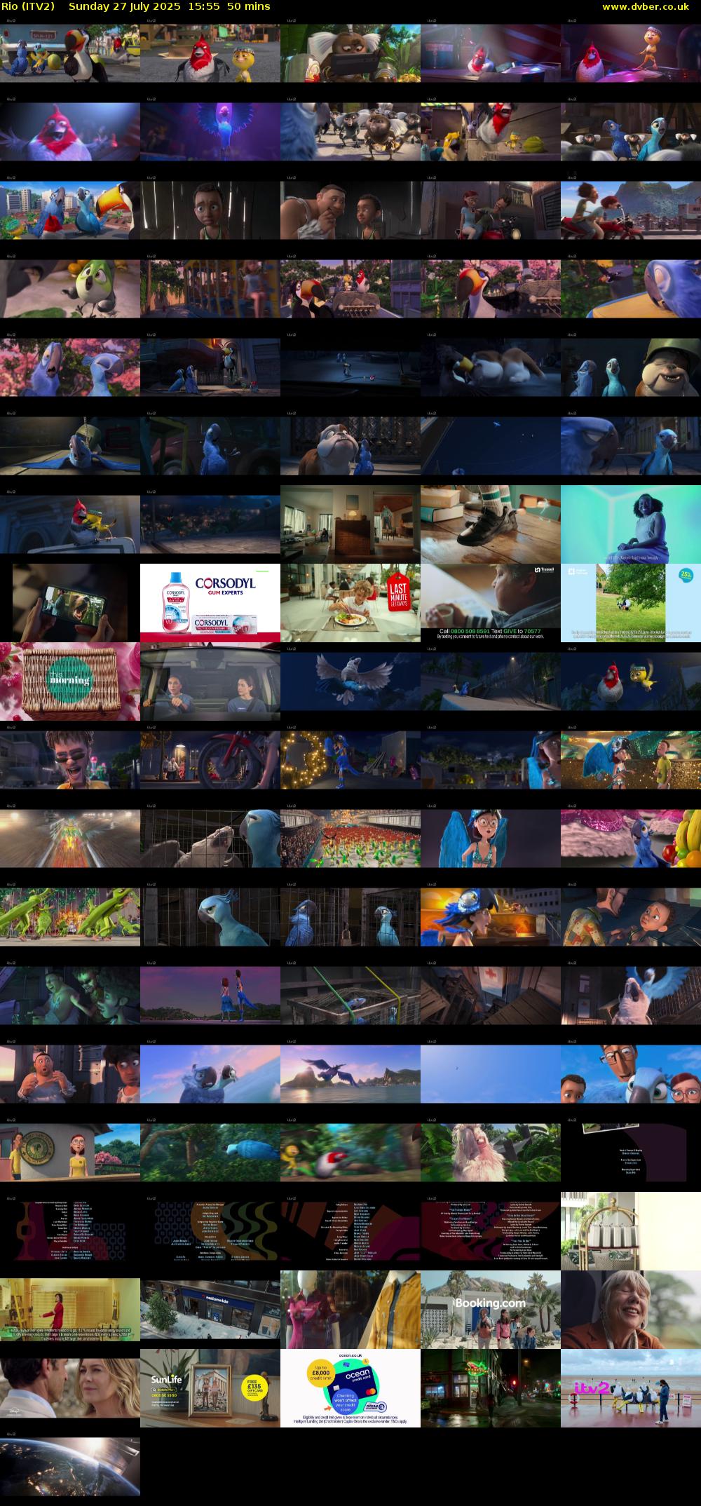 Rio (ITV2) Sunday 27 July 2025 15:55 - 16:45