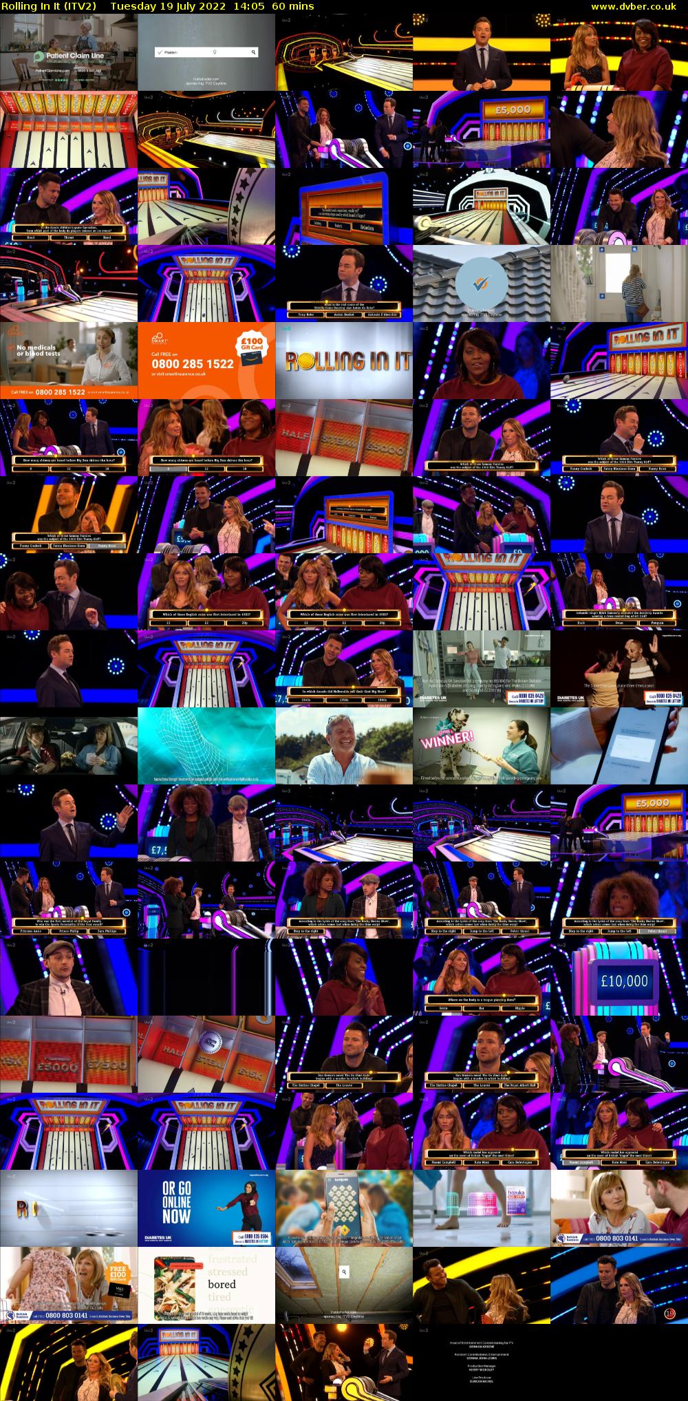 Rolling In It (ITV2) Tuesday 19 July 2022 14:05 - 15:05