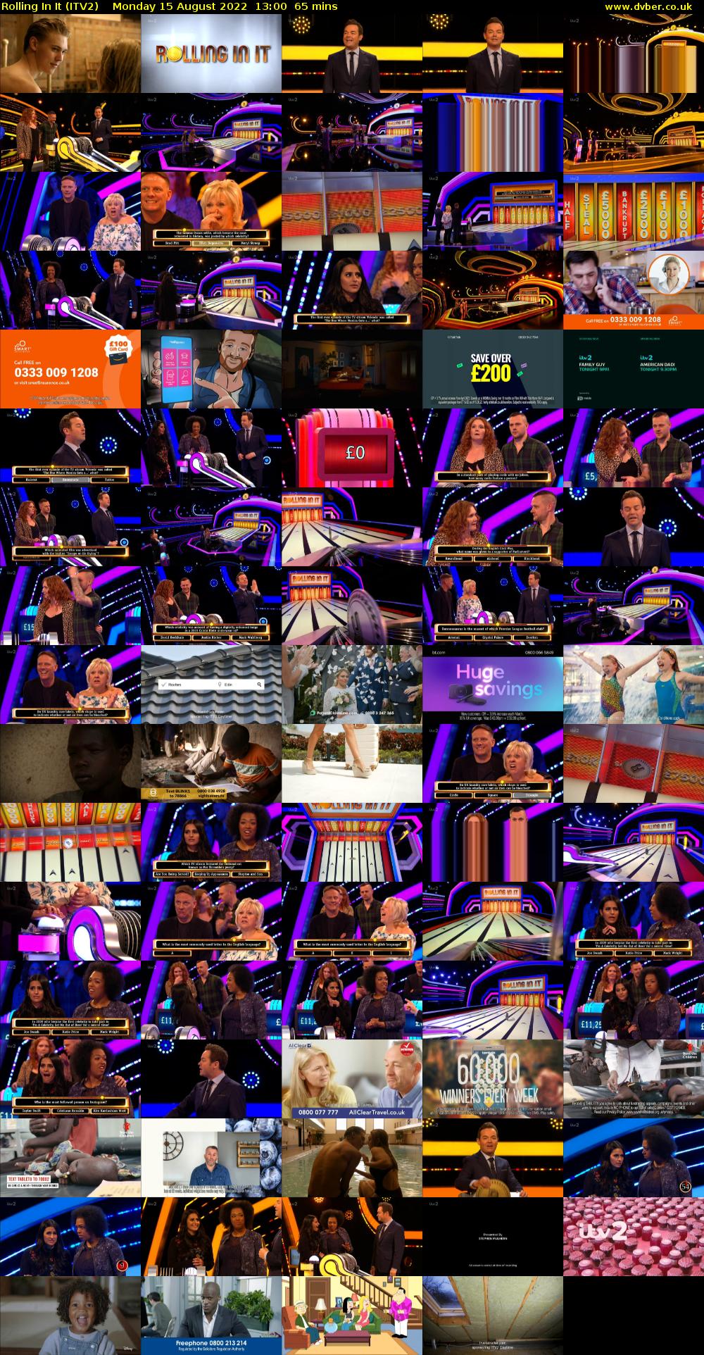 Rolling In It (ITV2) Monday 15 August 2022 13:00 - 14:05