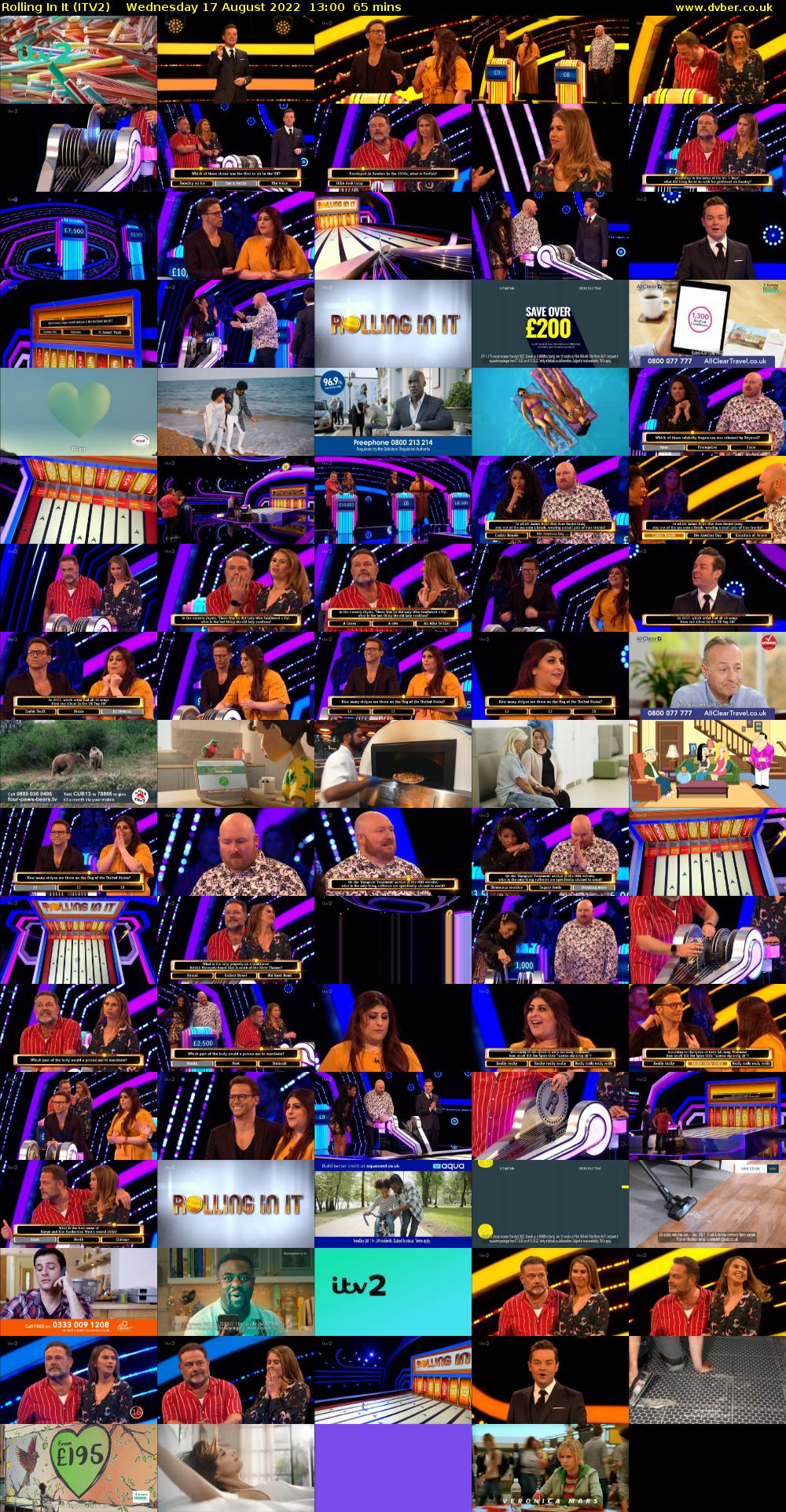 Rolling In It (ITV2) Wednesday 17 August 2022 13:00 - 14:05