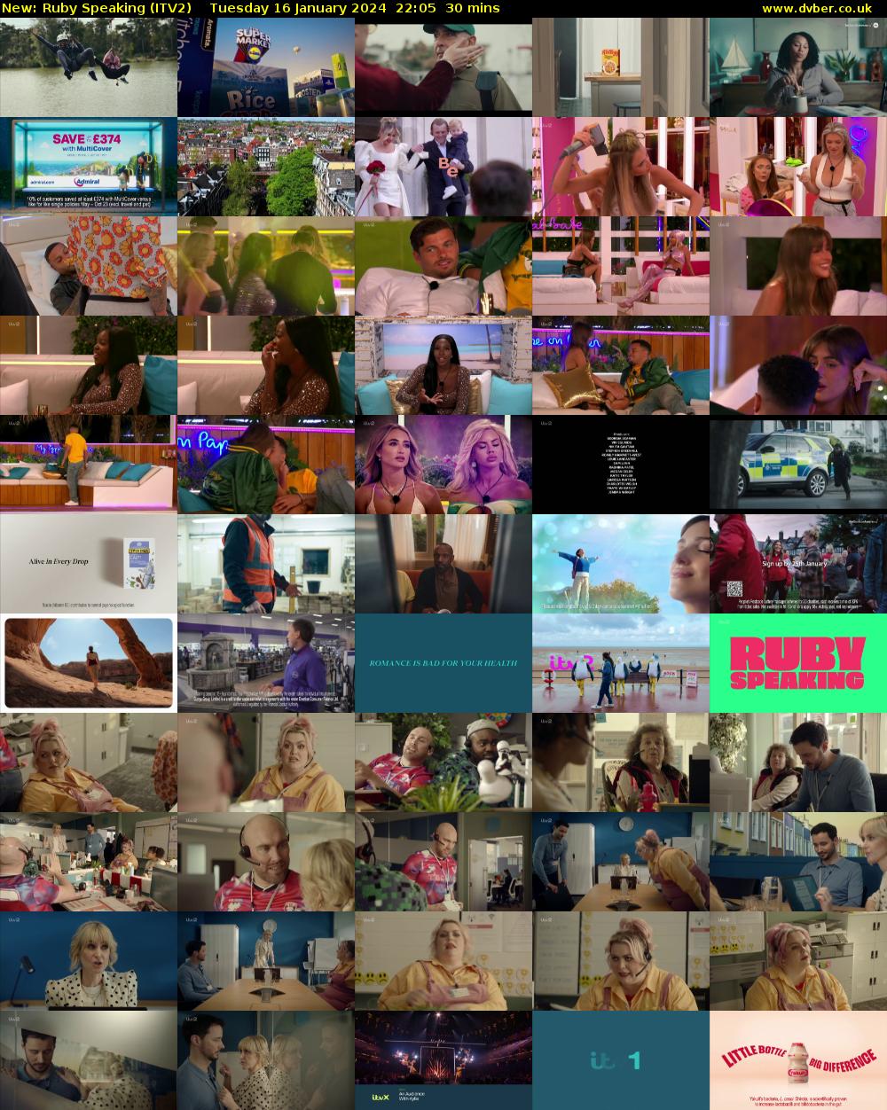 Ruby Speaking (ITV2) Tuesday 16 January 2024 22:05 - 22:35