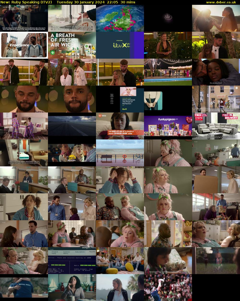 Ruby Speaking (ITV2) Tuesday 30 January 2024 22:05 - 22:35