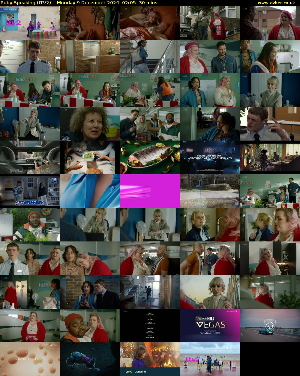 Ruby Speaking (ITV2) Monday 9 December 2024 02:05 - 02:35