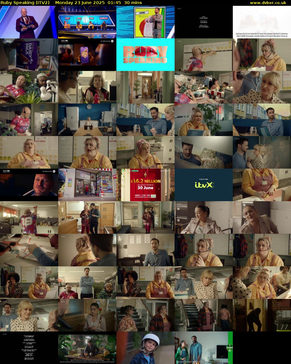 Ruby Speaking (ITV2) Monday 23 June 2025 01:45 - 02:15