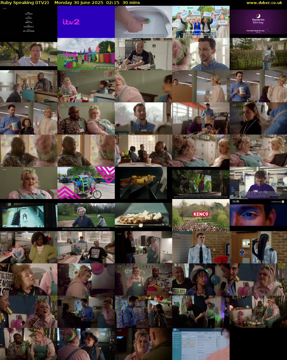 Ruby Speaking (ITV2) Monday 30 June 2025 02:15 - 02:45