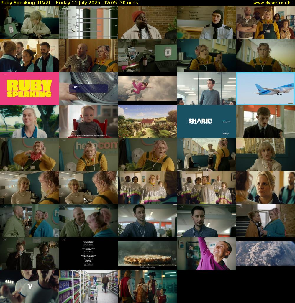 Ruby Speaking (ITV2) Friday 11 July 2025 02:05 - 02:35