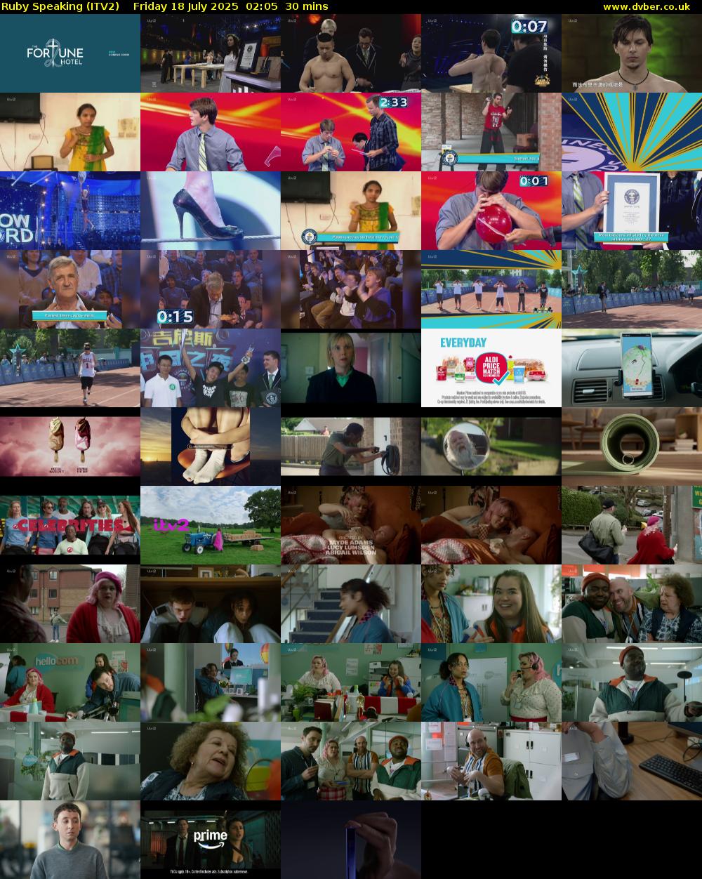 Ruby Speaking (ITV2) Friday 18 July 2025 02:05 - 02:35