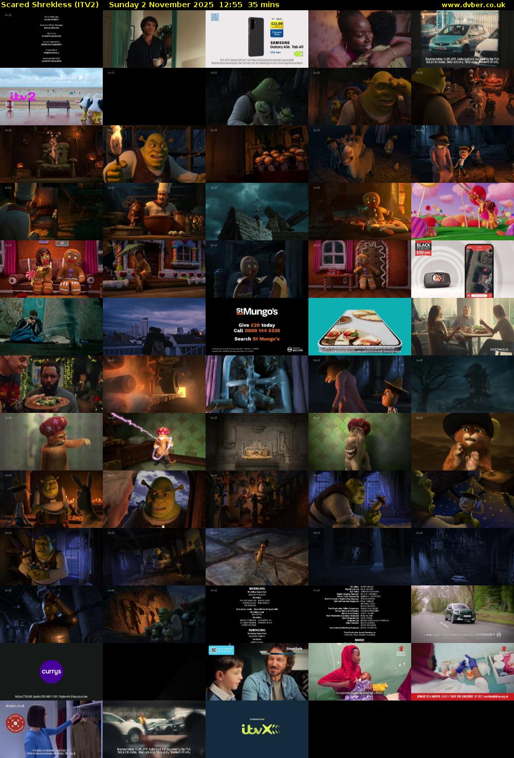 Scared Shrekless (ITV2) Sunday 2 November 2025 12:55 - 13:30