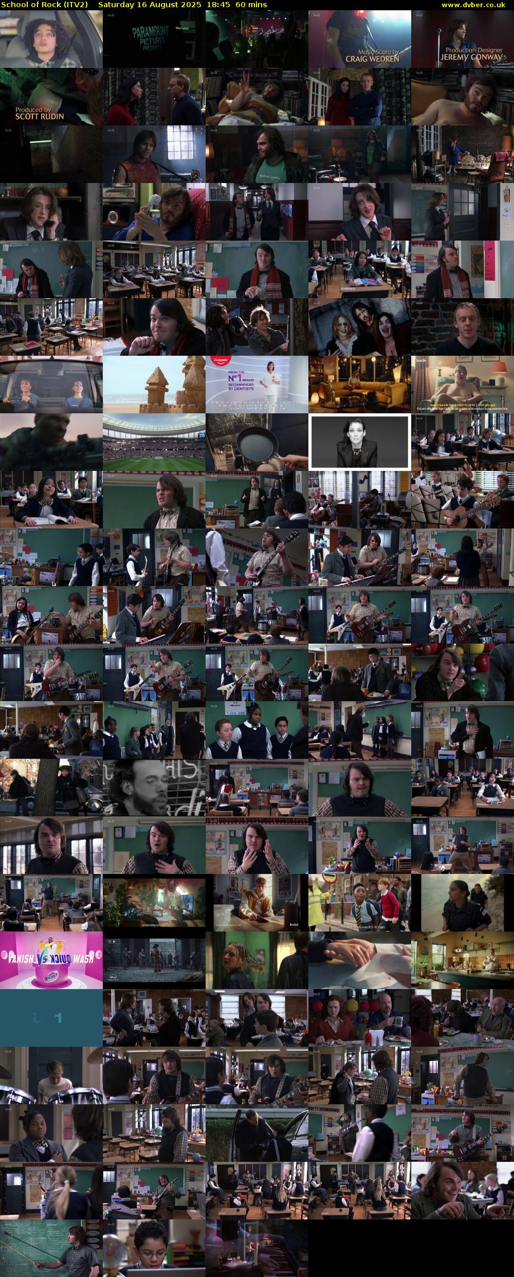 School of Rock (ITV2) Saturday 16 August 2025 18:45 - 19:45