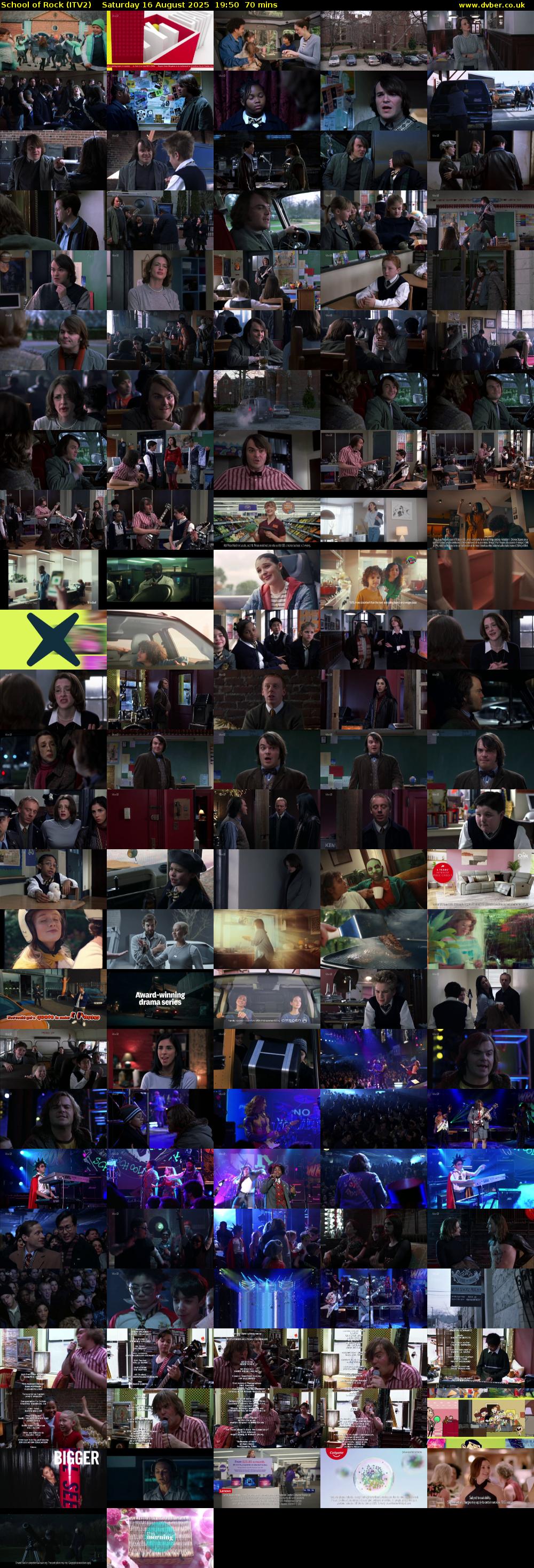 School of Rock (ITV2) Saturday 16 August 2025 19:50 - 21:00