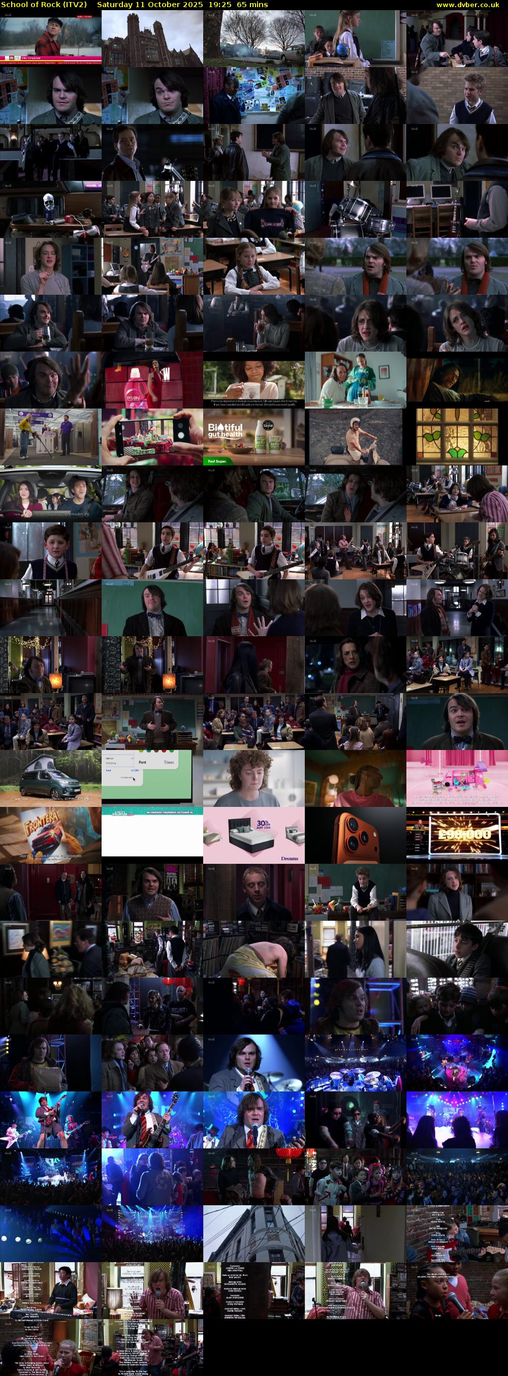 School of Rock (ITV2) Saturday 11 October 2025 19:25 - 20:30