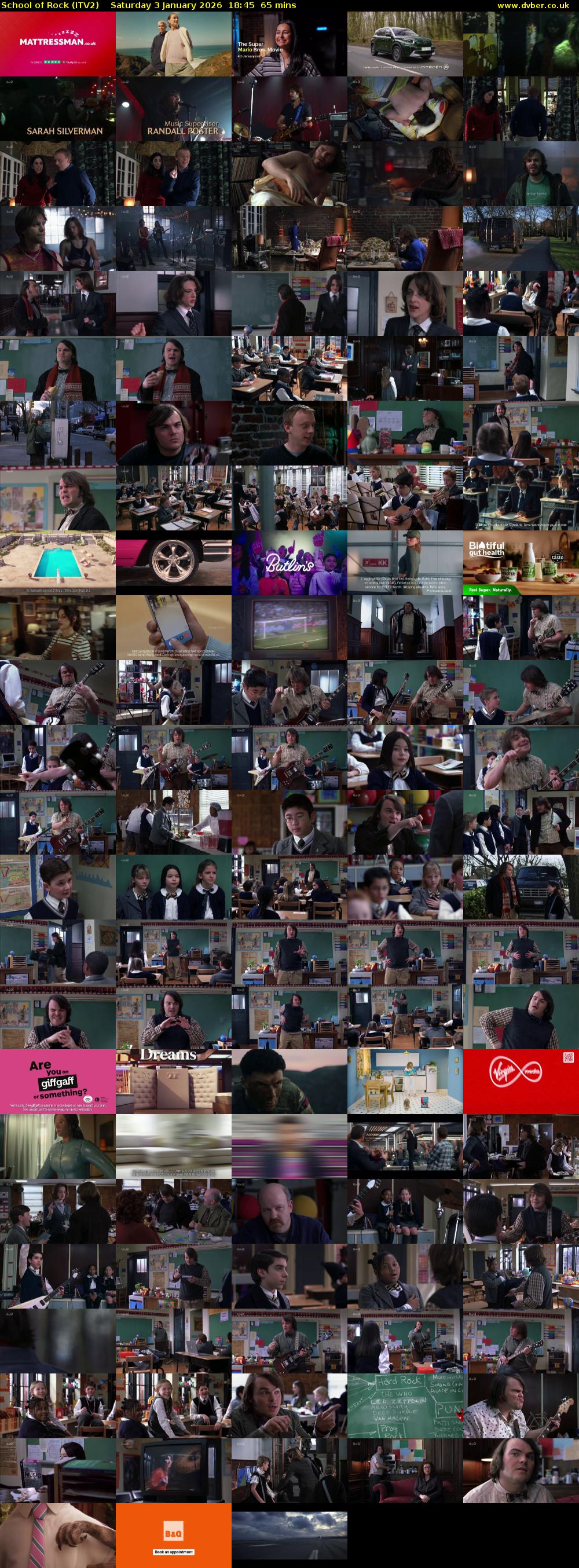 School of Rock (ITV2) Saturday 3 January 2026 18:45 - 19:50