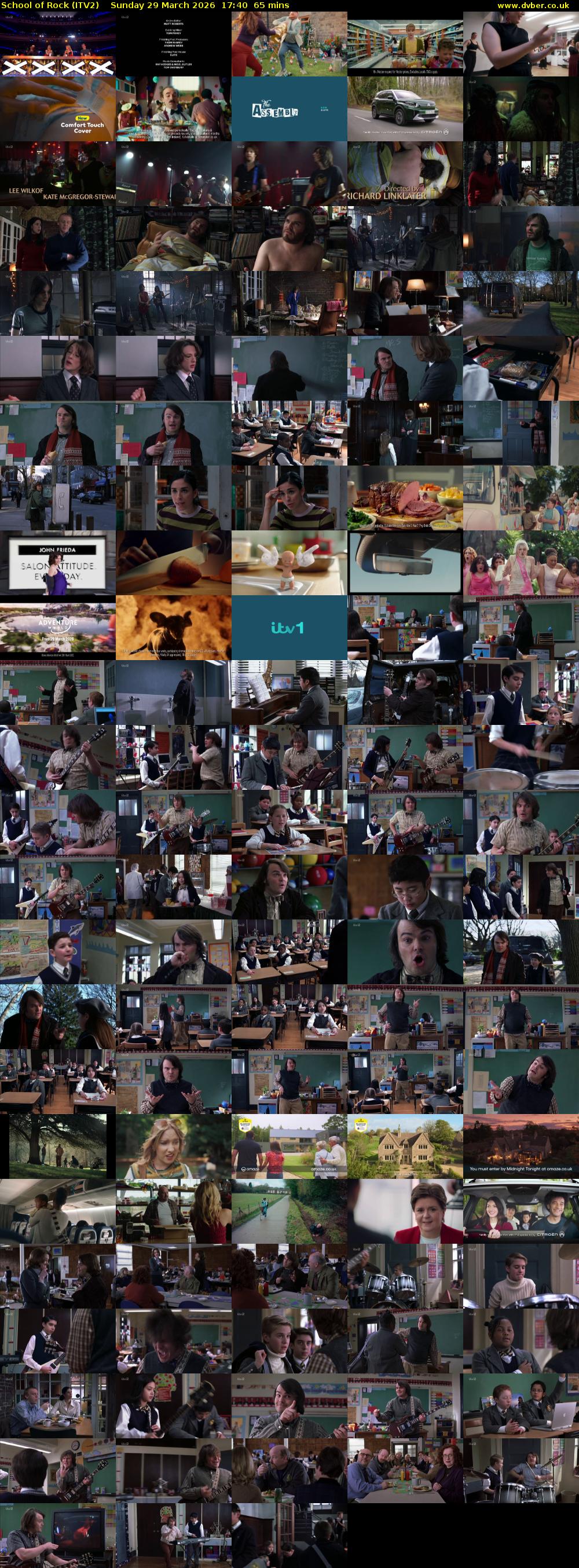 School of Rock (ITV2) Sunday 29 March 2026 17:40 - 18:45