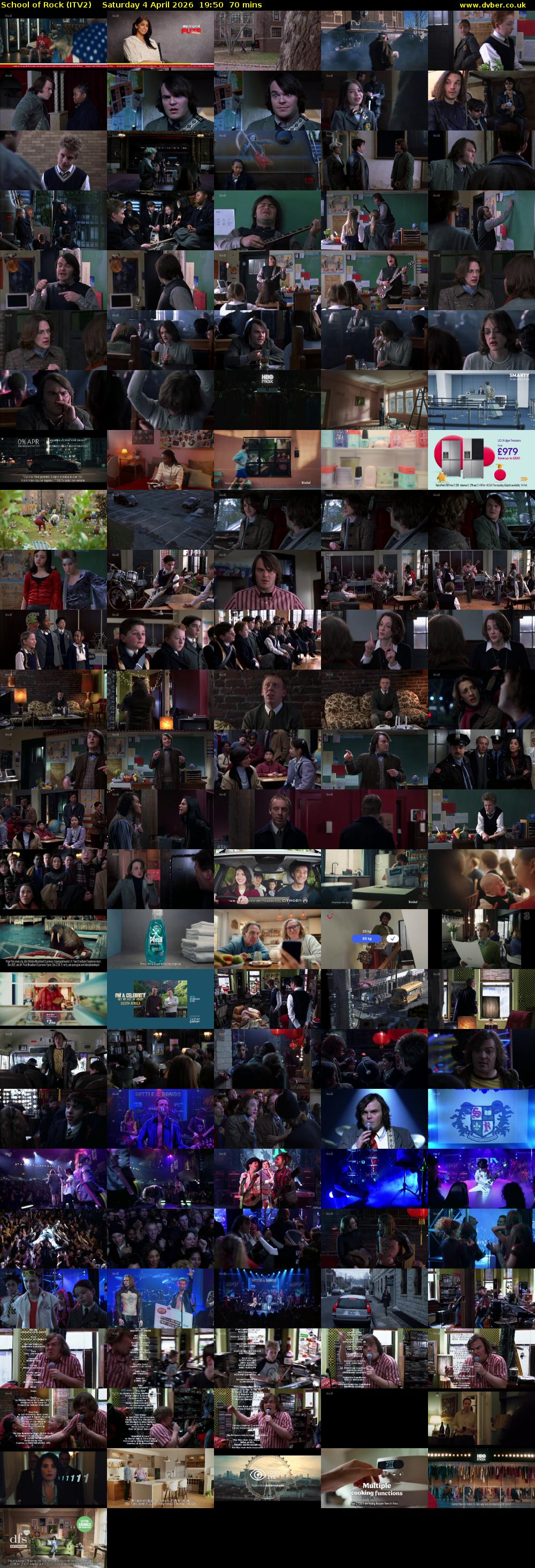School of Rock (ITV2) Saturday 4 April 2026 19:50 - 21:00