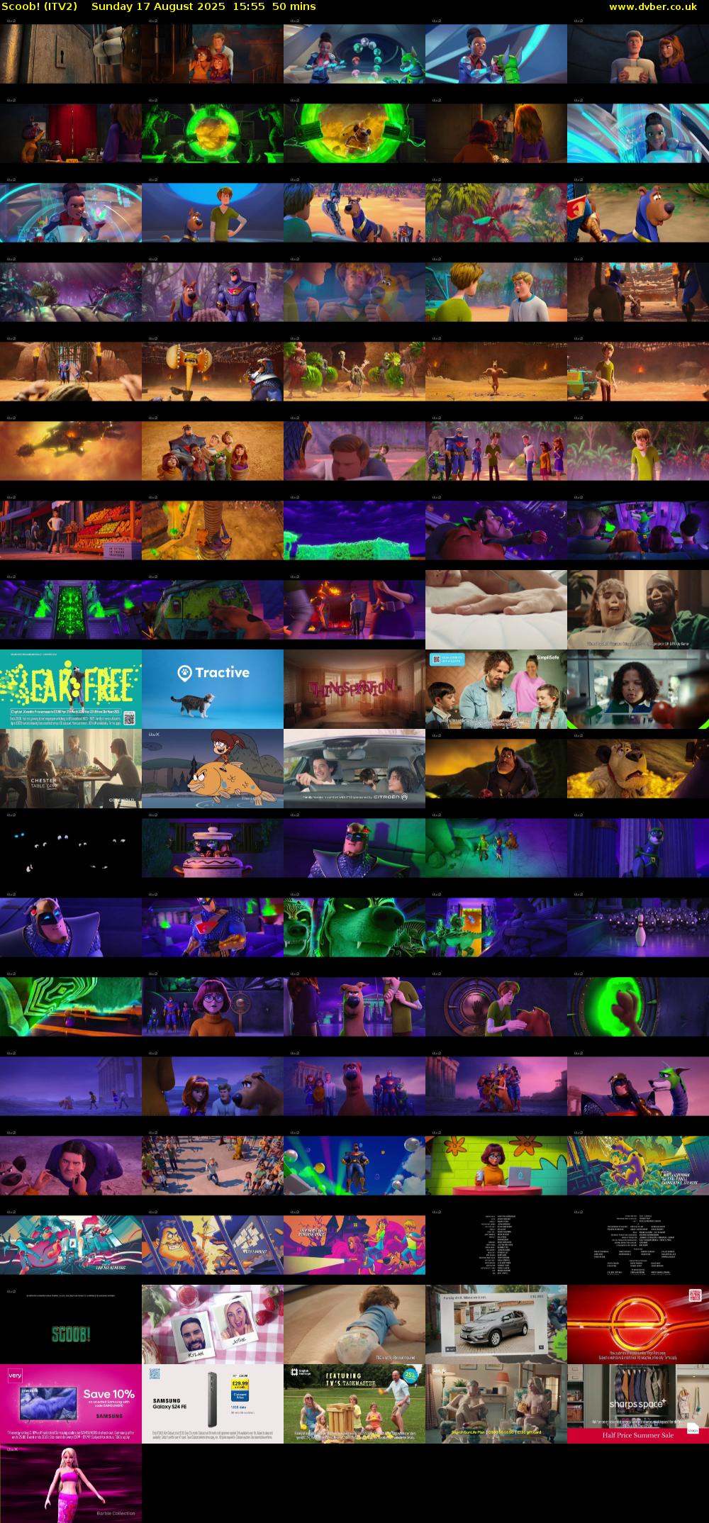 Scoob! (ITV2) Sunday 17 August 2025 15:55 - 16:45