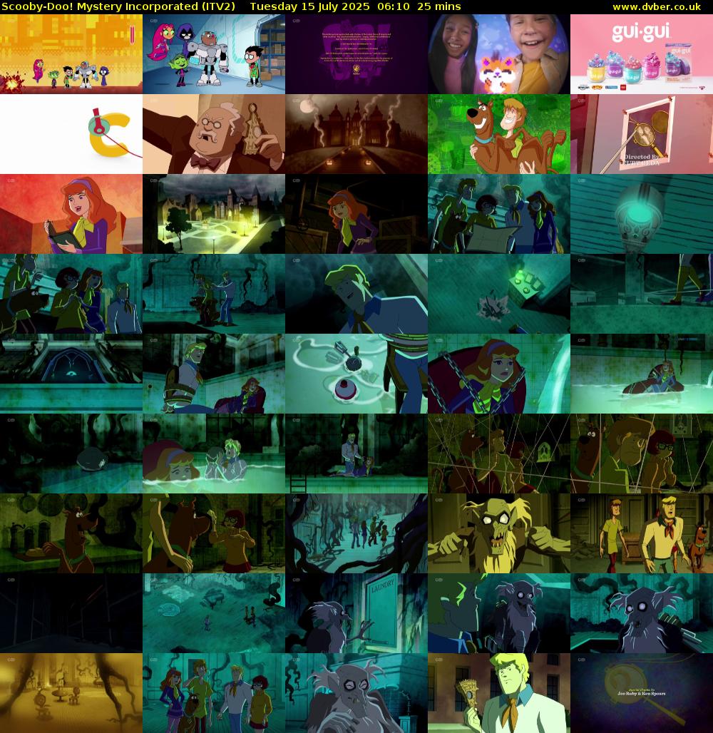 Scooby-Doo! Mystery Incorporated (ITV2) Tuesday 15 July 2025 06:10 - 06:35