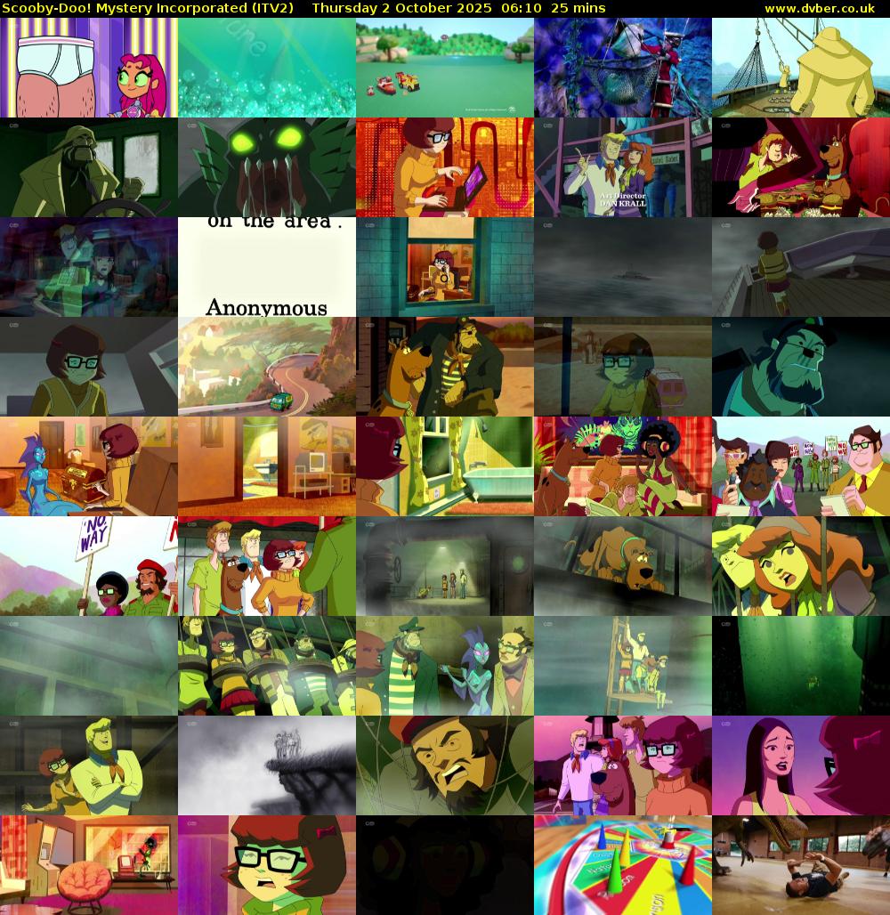 Scooby-Doo! Mystery Incorporated (ITV2) Thursday 2 October 2025 06:10 - 06:35
