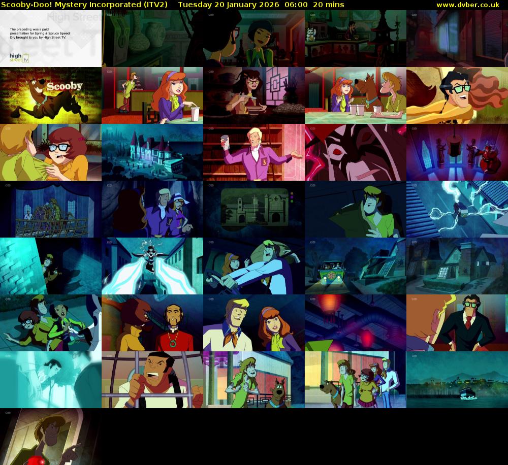Scooby-Doo! Mystery Incorporated (ITV2) Tuesday 20 January 2026 06:00 - 06:20