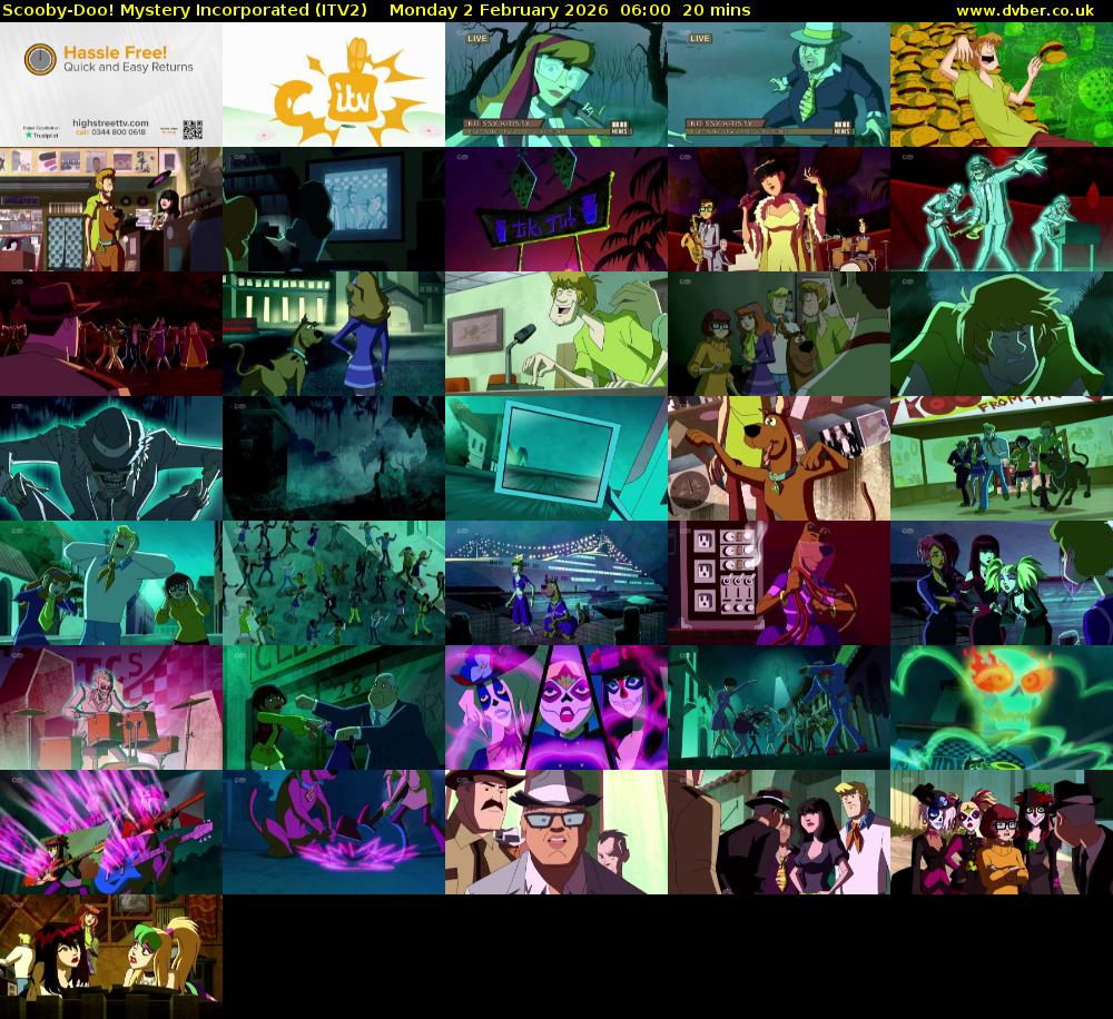 Scooby-Doo! Mystery Incorporated (ITV2) Monday 2 February 2026 06:00 - 06:20