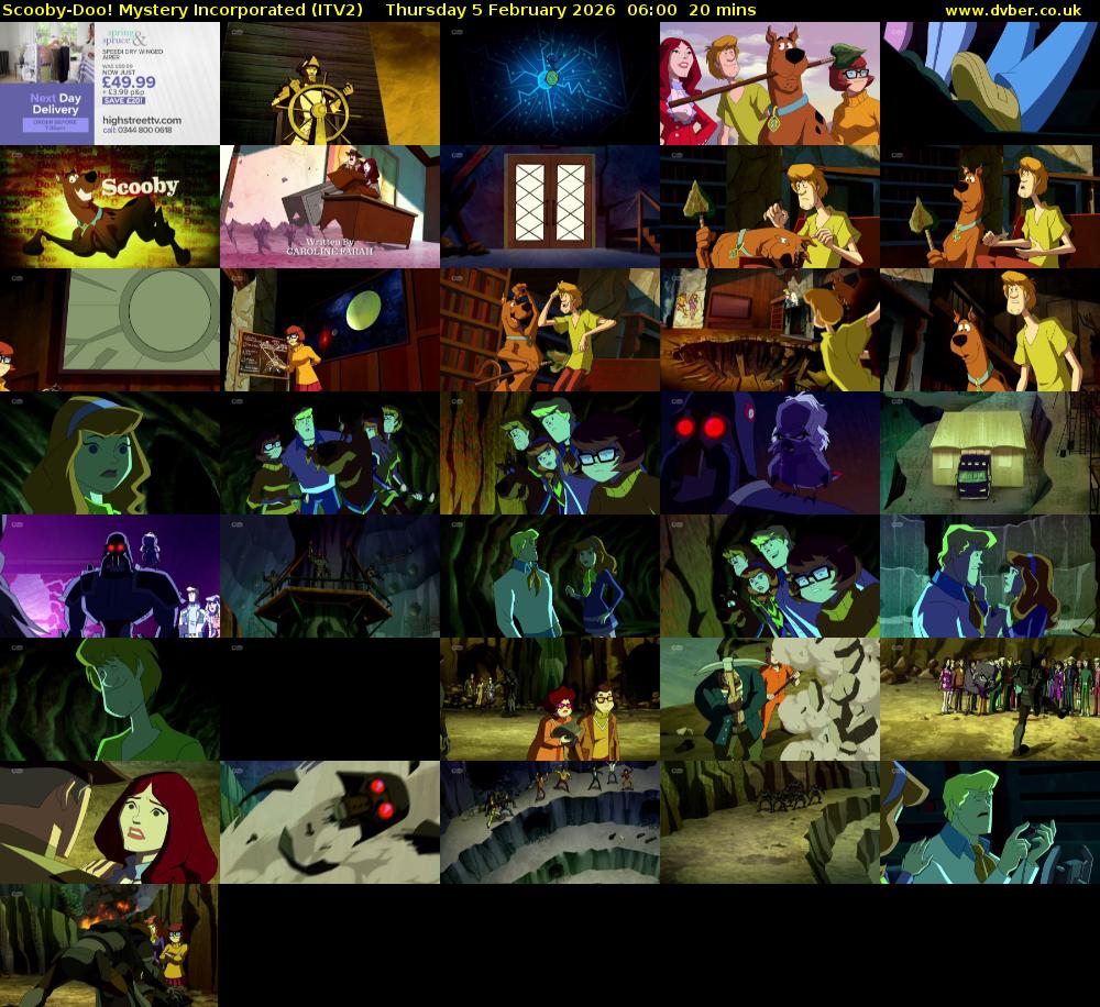 Scooby-Doo! Mystery Incorporated (ITV2) Thursday 5 February 2026 06:00 - 06:20