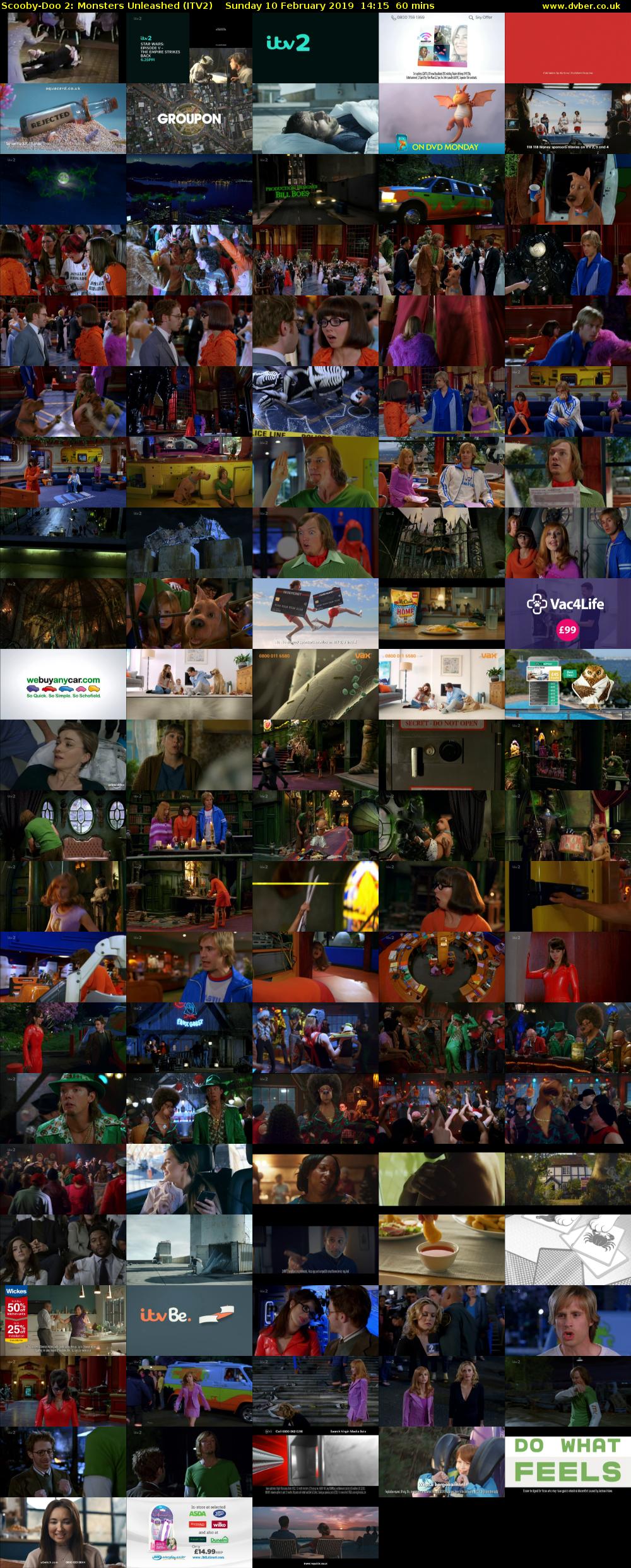 Scooby-Doo 2: Monsters Unleashed (ITV2) Sunday 10 February 2019 14:15 - 15:15